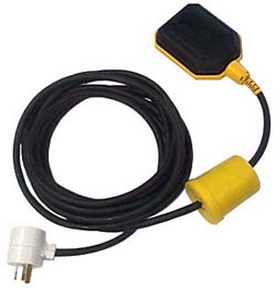 Float switch with counter weight and spins conector mac3